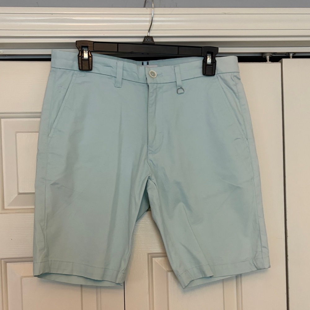 Denim & Flower Pale Blue Men's Flat Front Shorts